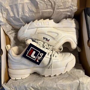 Fila All-White Chunky Sneakers
